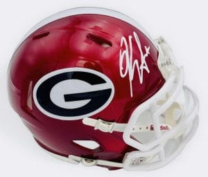 Kirby Smart Signed Georgia Bulldogs Flash Football Mini Helmet Autograph Bas K99