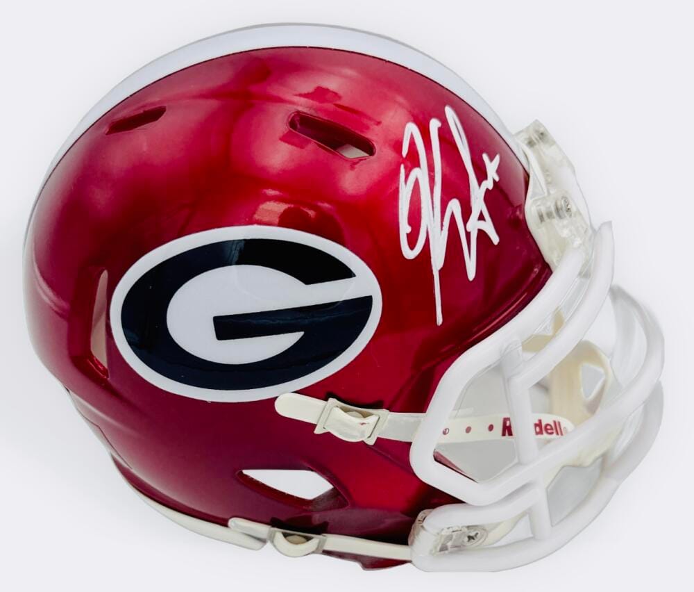Kirby Smart Signed Georgia Bulldogs Flash Football Mini Helmet Autograph Bas K99