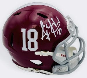 A.J. Mccarron Signed Alabama Crimson Tide Mini Helmet Autograph Beckett Bas K20