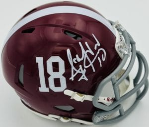A.J. Mccarron Signed Alabama Crimson Tide Mini Helmet Autograph Beckett Bas J12