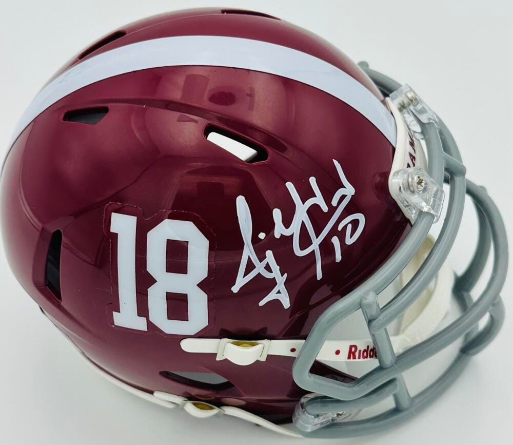 A.J. Mccarron Signed Alabama Crimson Tide Mini Helmet Autograph Beckett Bas J18