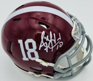 A.J. Mccarron Signed Alabama Crimson Tide Mini Helmet Autograph Beckett Bas J14