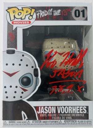 Kane Hodder Signed Jason Voorhees Funko 01 Friday The 13Th Autograph Bas 467