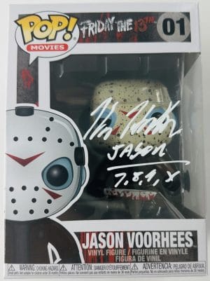 Kane Hodder Signed Jason Voorhees Funko 01 Friday The 13Th Autograph Bas 518