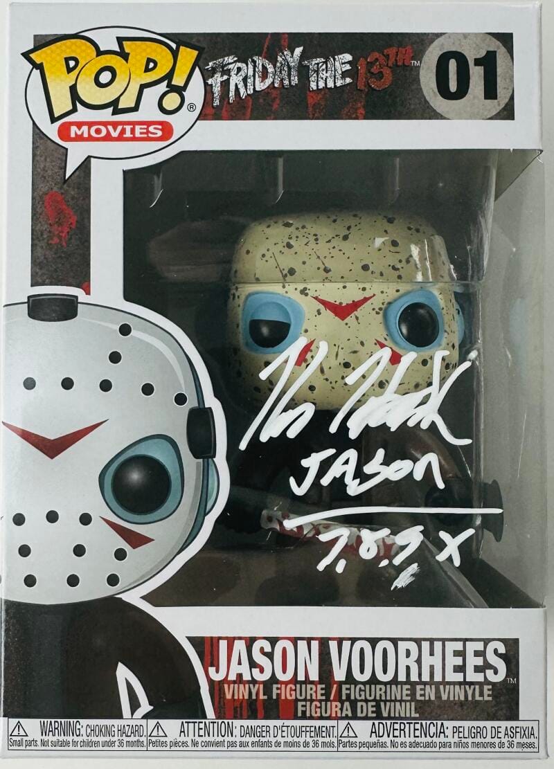 Kane Hodder Signed Jason Voorhees Funko 01 Friday The 13Th Autograph Bas 514