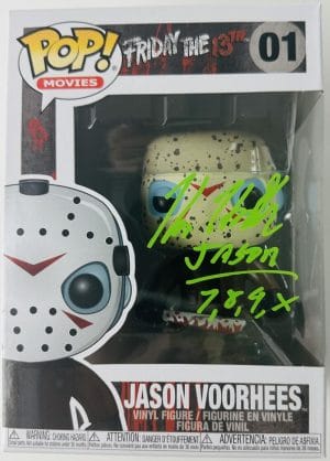 Kane Hodder Signed Jason Voorhees Funko 01 Friday The 13Th Autograph Bas 536