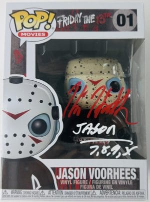 Kane Hodder Signed Jason Voorhees Funko 01 Friday The 13Th Autograph Bas 484