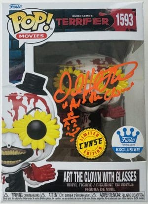David Howard Thornton Signed Art The Clown Chase Funko 1593 Terrifier Autograph Bas 670