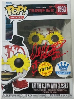 David Howard Thornton Signed Art The Clown Chase Funko 1593 Terrifier Autograph Bas 674