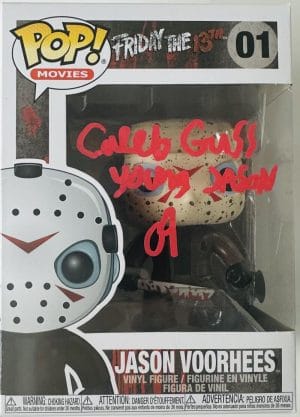 Caleb Guss Signed Jason Voorhees Funko 01 Friday The 13Th Autograph Bas 285