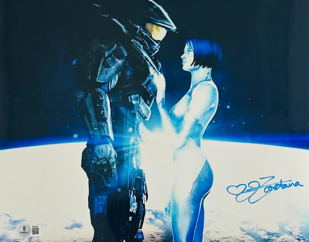 Jen Taylor Signed 11X14 Metallic Photo Cortana Master Chief Halo Autograph Bas 1