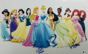 Paige O'Hara Jennifer Hale Signed 11X17 Photo Beauty Beast Belle Cinderella Bas