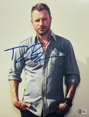 Dierks Bentley Signed 11X14 Photo Autograph Somewhere On A Beach Bas K844
