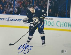 Kevin Shattenkirk Signed St. Louis Blues 11X14 Metallic Photo Autograph Bas K835