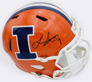 Luke Altmyer Signed Illinois Fighting Illini Full Size Rep Helmet Bas J81