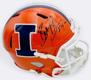 Bret Bielema Signed Illinois Fighting Illini Full Size Replica Helmet Bas K80