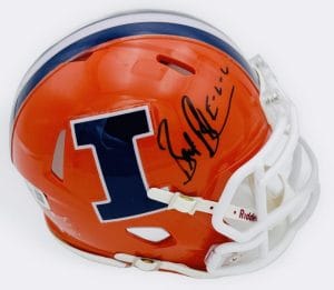 Bret Bielema Signed Illinois Fighting Illini Mini Helmet Autograph Bas Holo K80