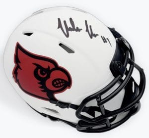 Miller Moss Signed Louisville Cardinals Football Mini Helmet Autograph Bas K02