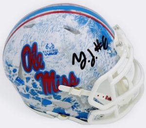 Tj Dottery Signed Ole Miss Rebels Realtree Mini Helmet Autograph Bas Holo K35