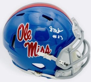 Shekai Mills Knight Signed Ole Miss Rebels Mini Football Helmet Beckett Bas J40