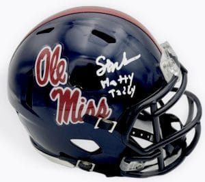 Shekai Mills Knight Signed Ole Miss Rebels Mini Football Helmet Beckett Bas J38