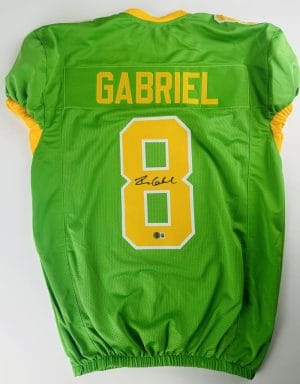 Dillon Gabriel Signed Game Cut Football Jersey Oregon Ducks Browns Bas J928