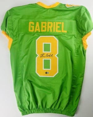 Dillon Gabriel Signed Game Cut Football Jersey Oregon Ducks Browns Bas J932