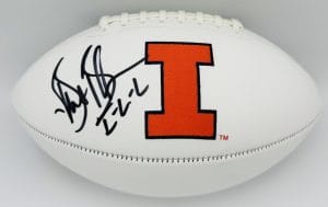 Bret Bielema Signed Illinois Fighting Illini Logo Football Autograph Bas J67