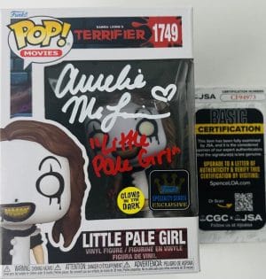 Amelie Mclain Signed Little Pale Girl Funko 1749 Terrifier Autograph Jsa 973