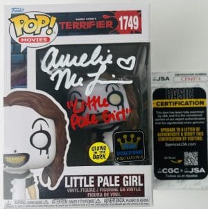 Amelie Mclain Signed Little Pale Girl Funko 1749 Terrifier Autograph Jsa 974