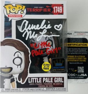 Amelie Mclain Signed Little Pale Girl Funko 1749 Terrifier Autograph Jsa 975