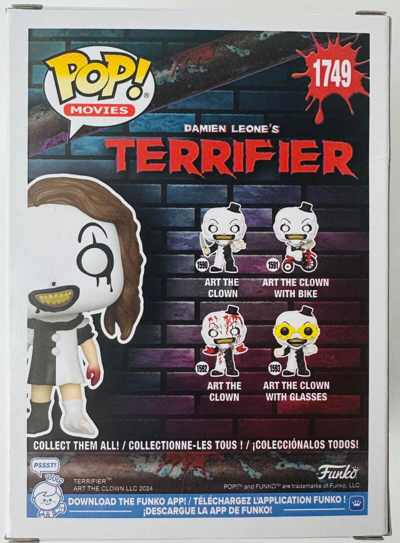Amelie Mclain Signed Little Pale Girl Funko 1749 Terrifier Autograph Jsa 970 - Image 3