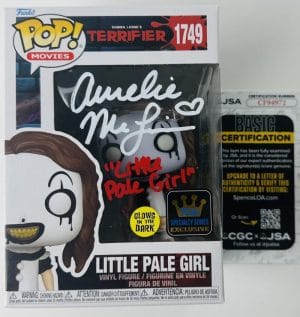 Amelie Mclain Signed Little Pale Girl Funko 1749 Terrifier Autograph Jsa 972