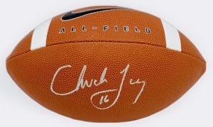Chuck Long Signed Official Size Nike Football Iowa Hawkeyes Autograph Bas K26
