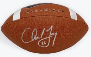 Chuck Long Signed Official Size Nike Football Iowa Hawkeyes Autograph Bas J31