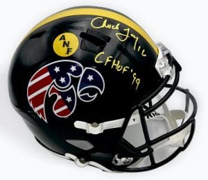 Chuck Long Signed Stars & Stripes Iowa Hawkeyes Full Size Rep Helmet Bas J90