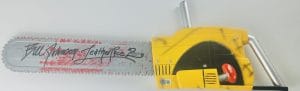 Bill Johnson Signed Full Size Plastic Texas Chainsaw Massacre Prop Autograph Bas
