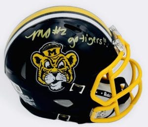 Marquis Johnson Signed Missouri Tigers Mini Helmet Mizzou Autograph Bas Holo K02