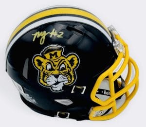 Marquis Johnson Signed Missouri Tigers Mini Helmet Mizzou Autograph Bas Holo K97