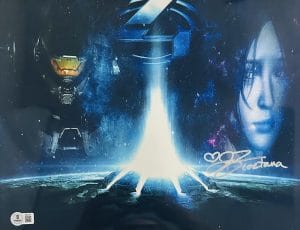 Jen Taylor Signed 11X14 Metallic Photo Cortana Master Chief Halo Autograph Bas 8