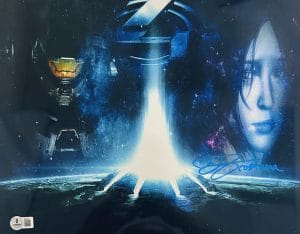 Jen Taylor Signed 11X14 Metallic Photo Cortana Master Chief Halo Autograph Bas 7