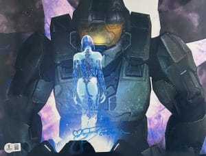 Jen Taylor Signed 11X14 Metallic Photo Cortana Master Chief Halo Autograph Bas 5