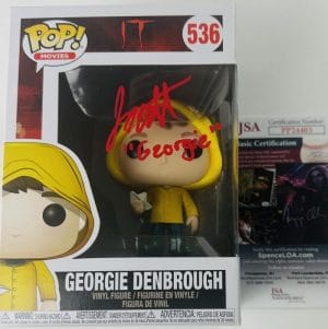 Jackson Robert Scott Signed Georgie Denbrough Funko Pop 536 It Pennywise Jsa 403