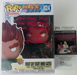 Skip Stellrecht Signed Might Guy Eight Inner Gates Funko 824 Naruto Autograph 82