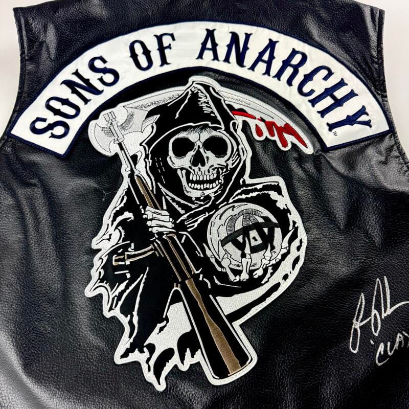 Ron Perlman "Clay Morrow" Signed Sons Of Anarchy Vest Samcro Stockton Bas K59 - Image 3