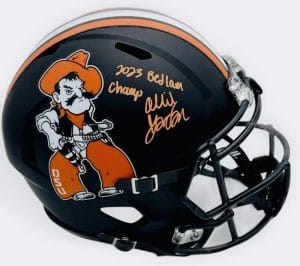 Ollie Gordon Signed Oklahoma State Cowboys Full Size Pistol Pete Helmet Bas J61