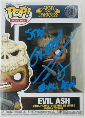 Bruce Campbell Signed Evil Ash Scare Fair Funko 1881 Army Of Darkness Bas 123