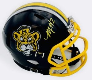 Marquis Johnson Signed Missouri Tigers Mini Helmet Mizzou Autograph Bas Holo J00