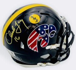 Chuck Long Signed Iowa Hawkeyes Anf Stars & Stripes Mini Helmet Beckett Bas J02
