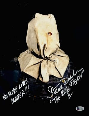 Steve Dash Signed Metallic 11X14 Photo Jason Voorhees Friday The 13Th 2 Bas 075